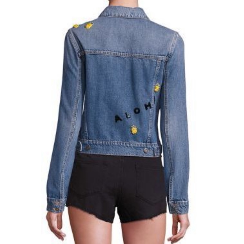 Denim pineapple jacket